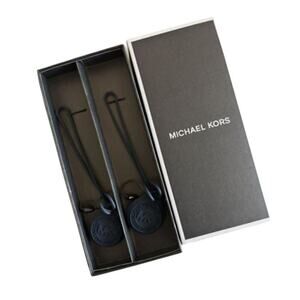 2 - Pack Michael Kors Air Tag Holder Cover Big Charm Black Brand New